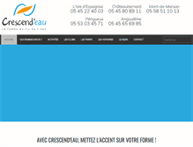 Tablet Screenshot of crescendeau-piscine.fr